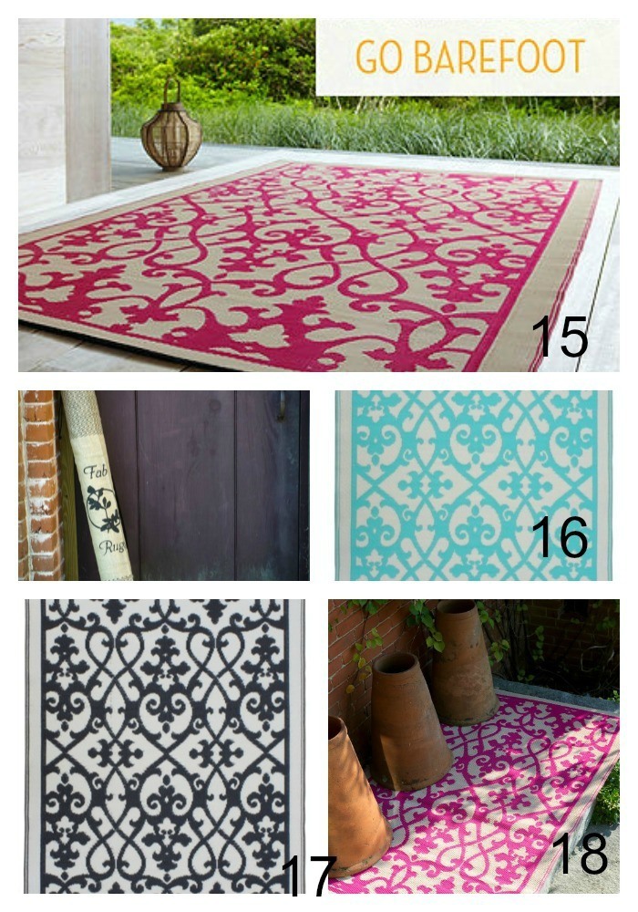 15. Venice- Creame and Turquose, Fab Habitat; 16. Venice- Cream and Black, Fab Habitat; 17. Venice- Cream and Pink, Fab Habitat