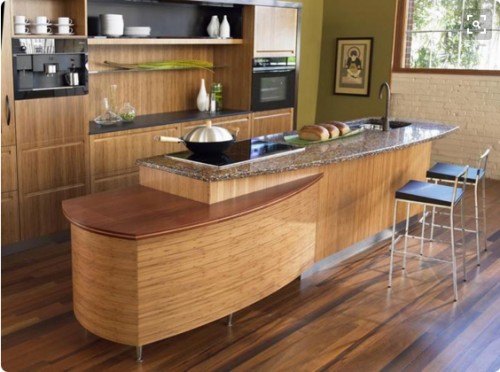 a modern countertop with different levels