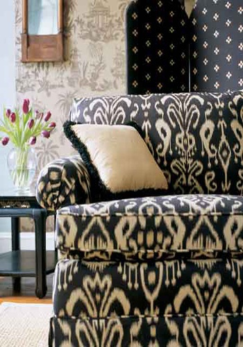 sofa with nice upholstery fabric pattern