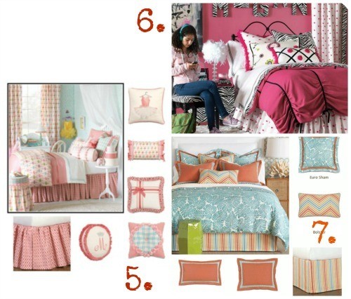 collage of girl's bedroom design ideas and some decor ideas