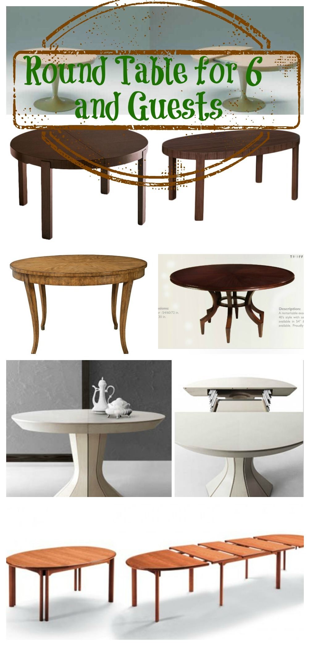 round table for 6 and guets My Decorating Tips