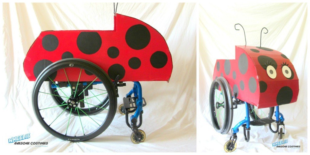 ladybug costume for wheelchair collage