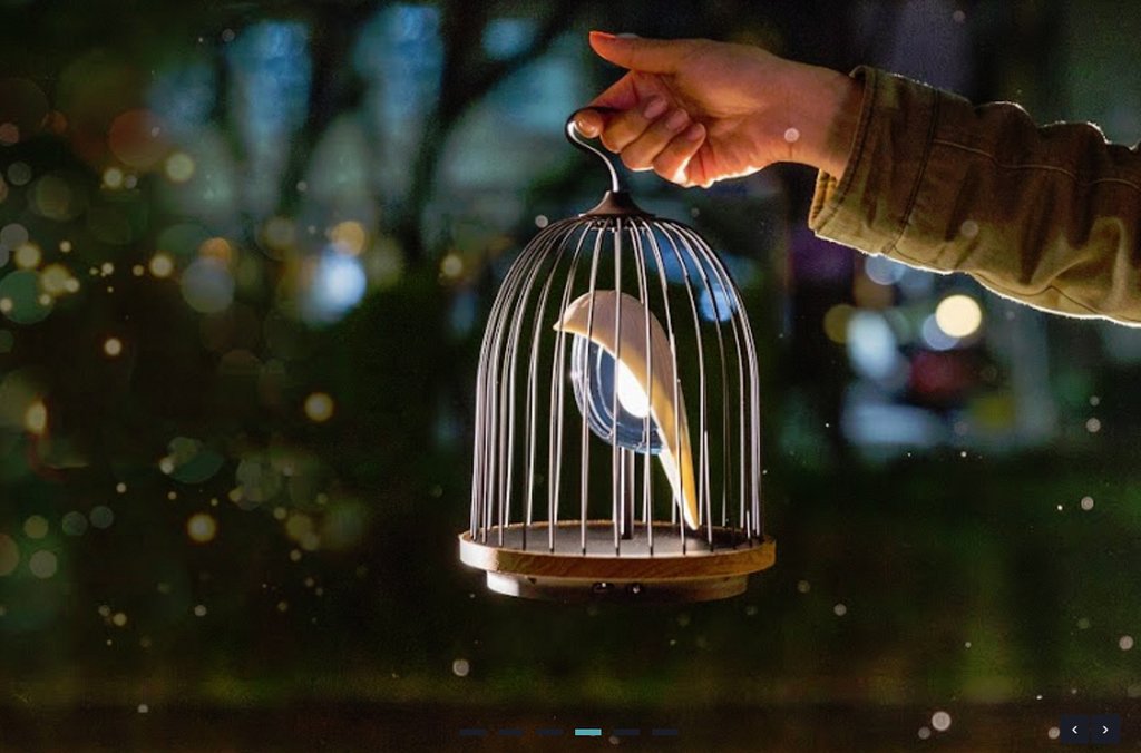 lamp in a cage