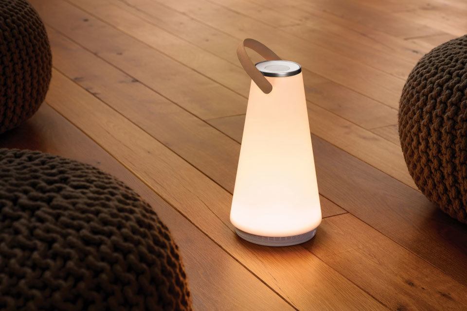 lamp in a wooden floor