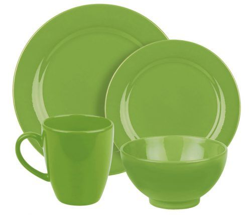 Fun Factory Place Setting: All green plates 