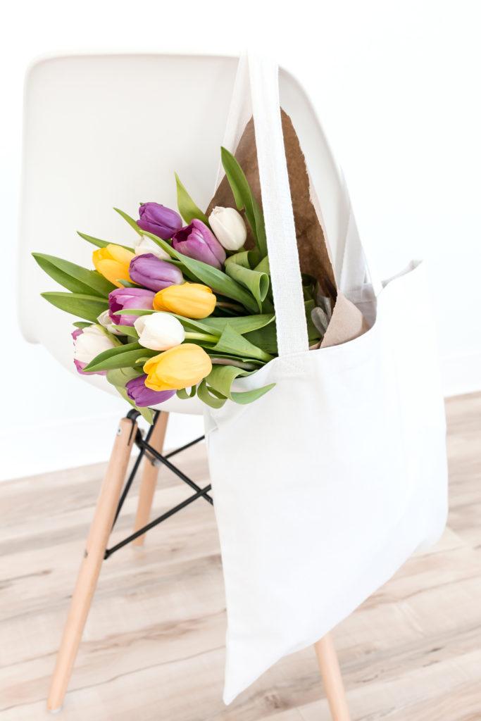 Mother's day flowers in a bag