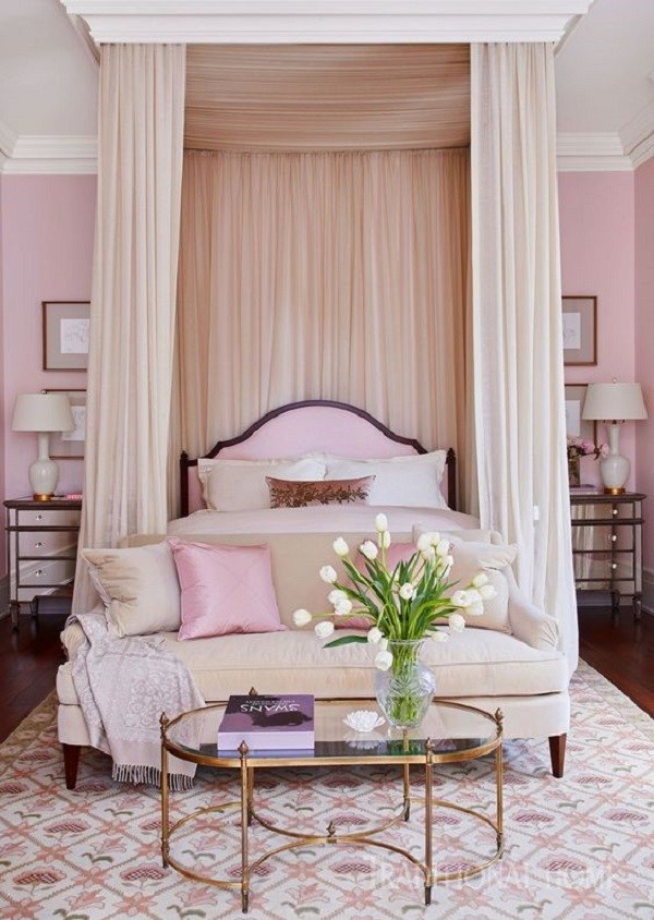 elegant pink bedroom