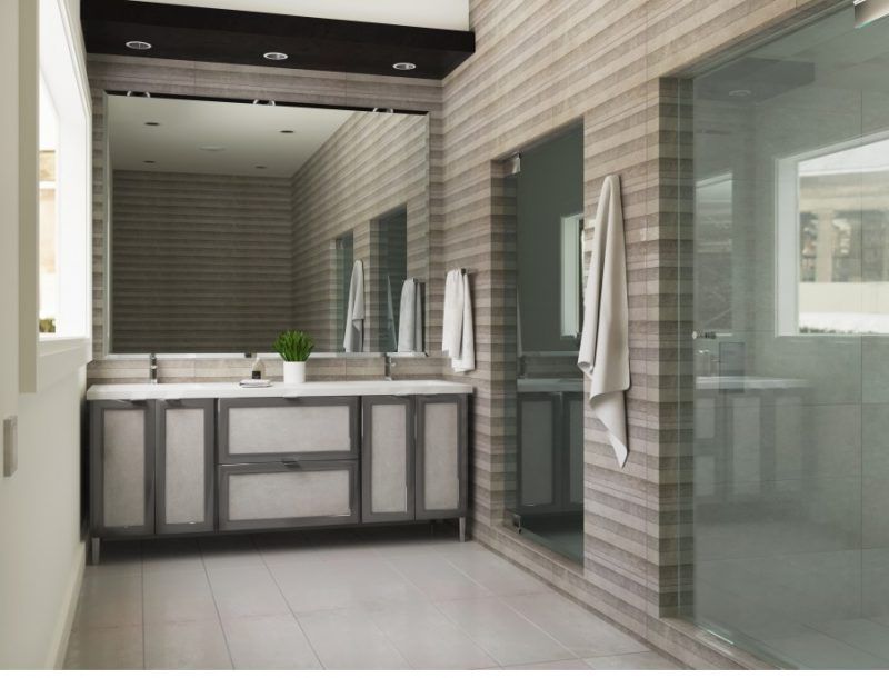 modern bathroom design with ceramic wall bathroom tiles
