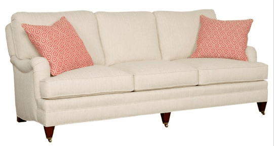 WHITE SOFA WITH PINK PILLOWS 