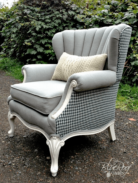 dual fabric armchair