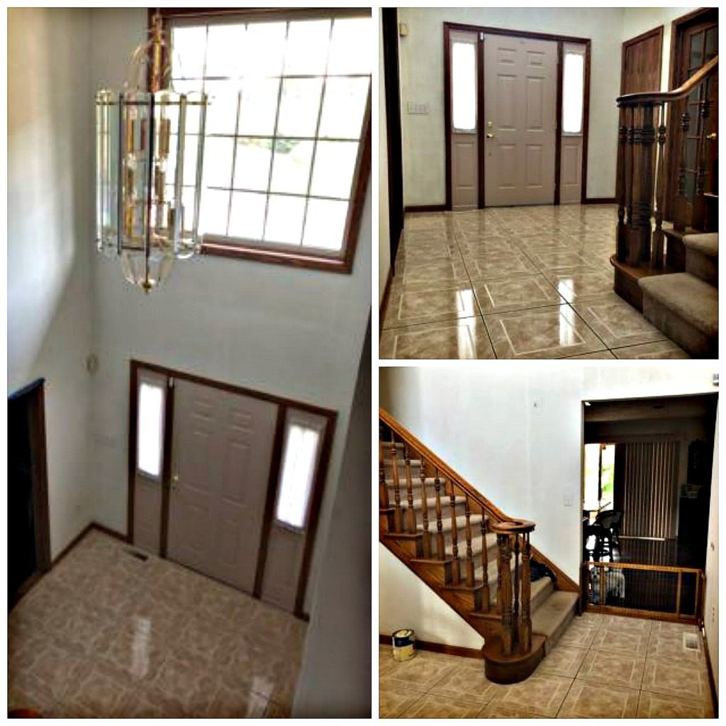 Two Story Foyer From Drab To Pretty