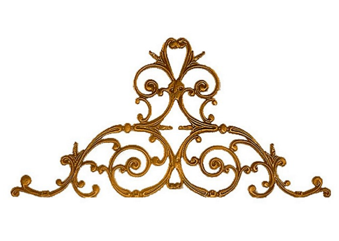 metal crown for arched window curtains 