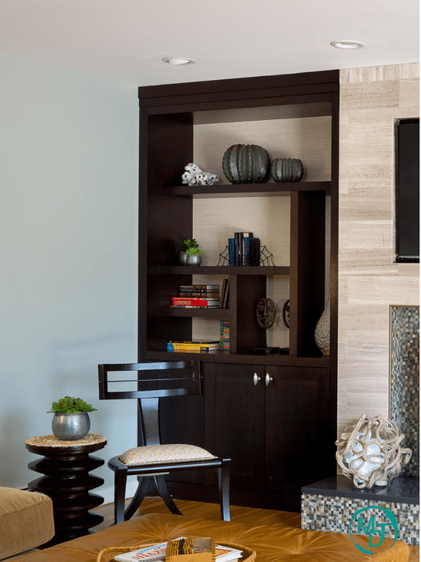 styled objects for a wall unit 